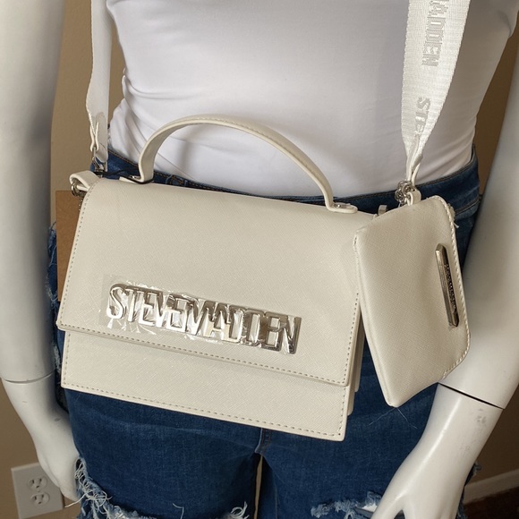 NWT Steve Madden BHAMA Crossbody - w/ Matching Wallet - White - Picture 14 of 15